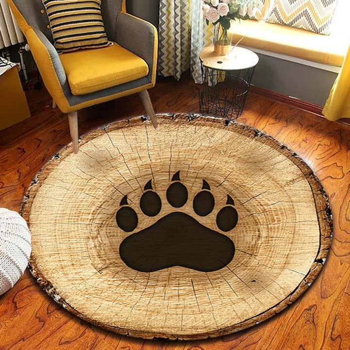Bear Paw Print Area Rug Kalsten