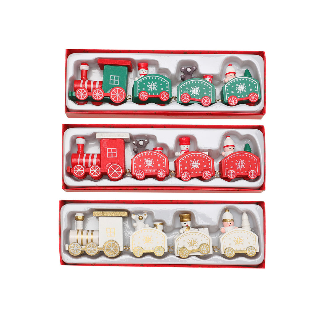 Christmas-Themed Wooden Train Decoration Kalsten