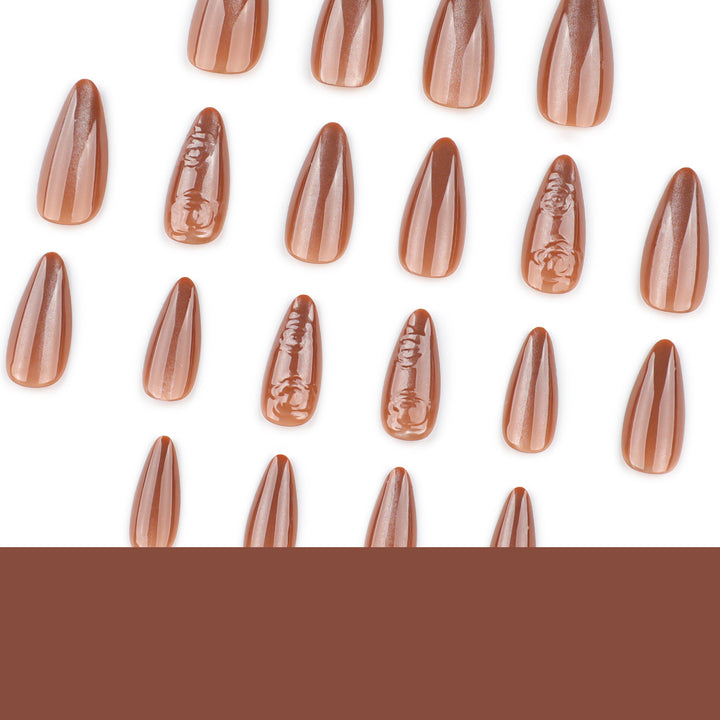 Artful rose nail art with shine Kalsten