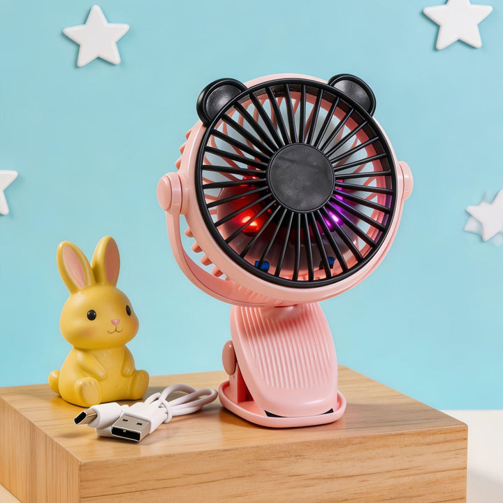 Women Portable Hand Fan with Creative Animal Ears Kalsten
