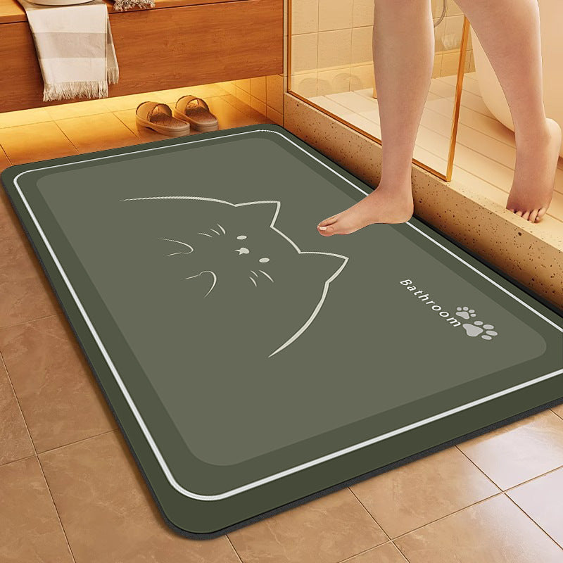 Cat-Themed Bath Mat Kalsten