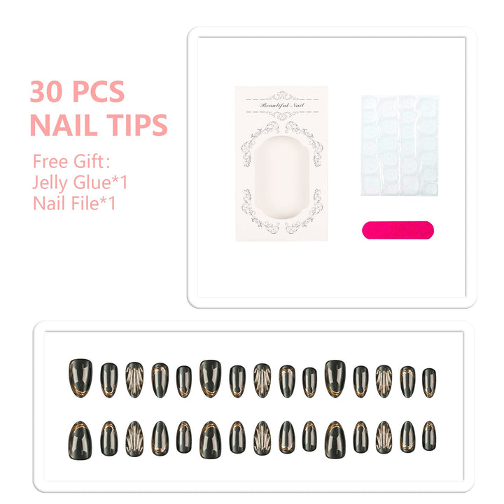 Glamorous Metallic Press-On Nail Set