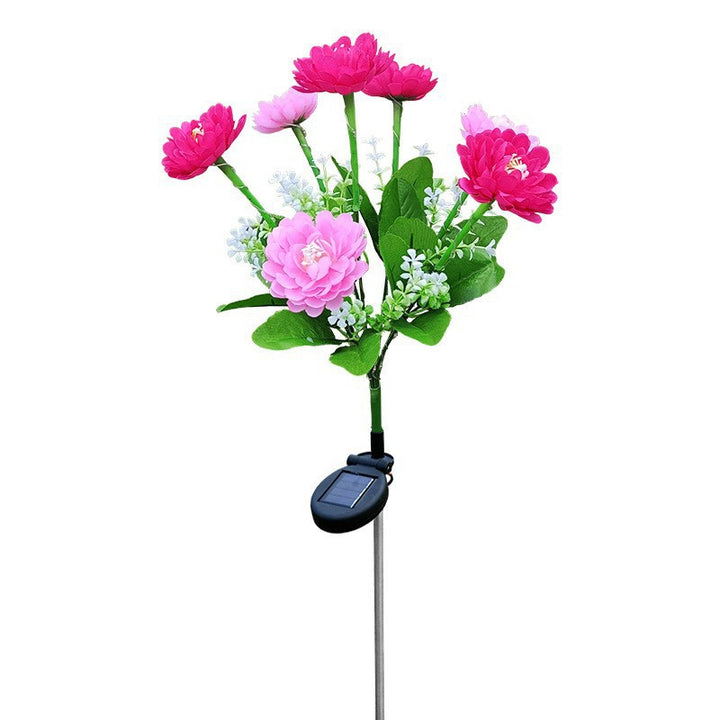 Solar Garden Stake Artificial Flower LED Pathway Decor Kalsten