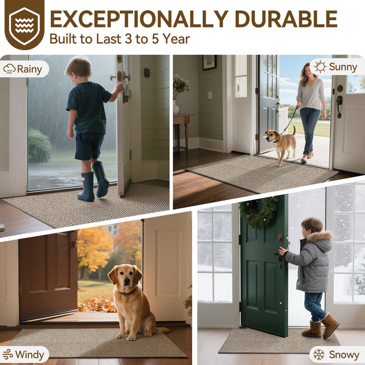 Elegant Woven Welcome Mat
