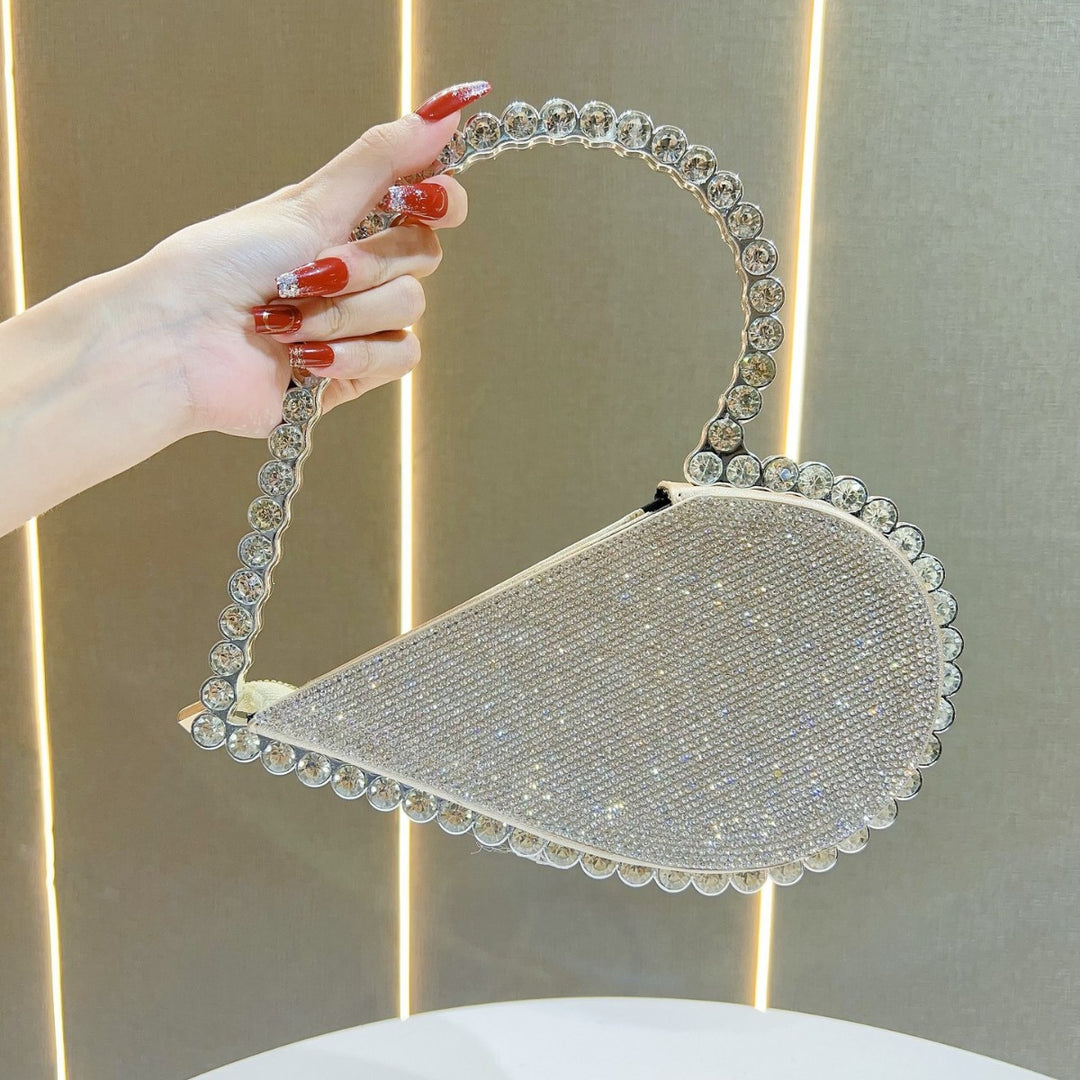 Rhinestone-Accented Evening Handbag