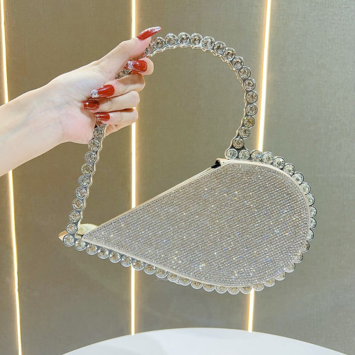 Rhinestone-Accented Evening Handbag
