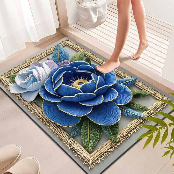 Decorative Floral Bath Mat Kalsten