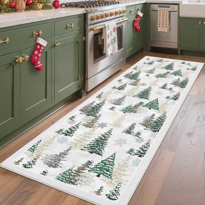 Christmas-Themed Kitchen Runner Mat for Floor