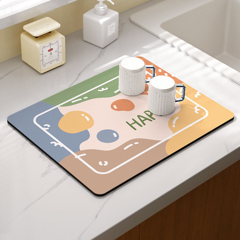 Modern Checkerboard Pattern Kitchen Mat