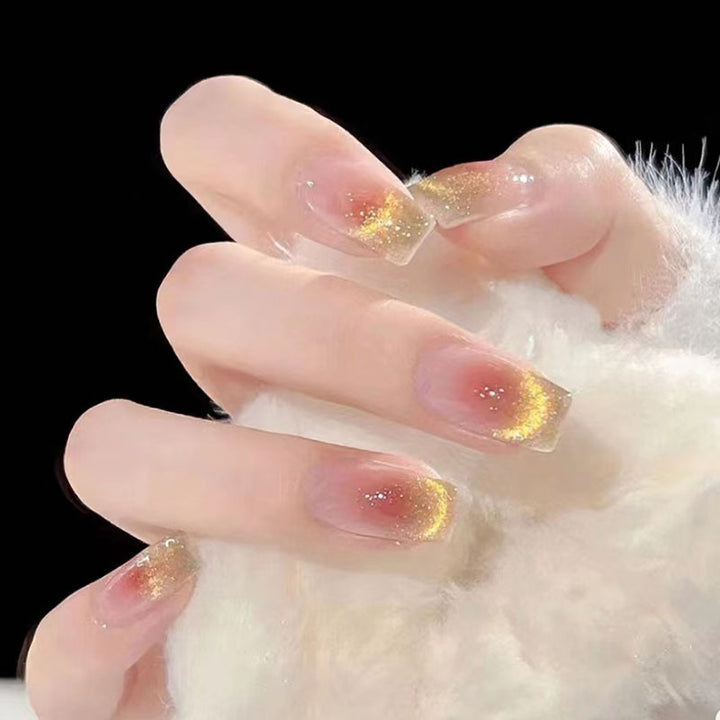 Elegant Press-On Nail Set with Glossy Finish