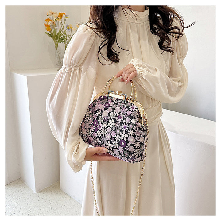 Floral Embroidered Evening Handbag