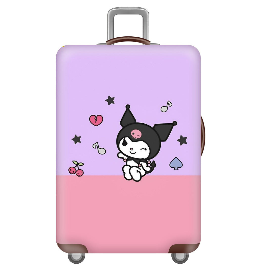 Unisex hard-shell luggage with trendy dog motif Kalsten