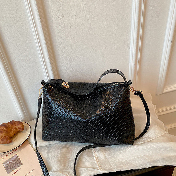 Woven Leather Crossbody Bag