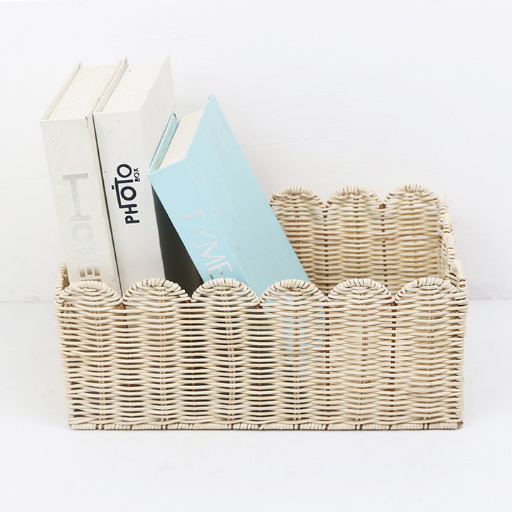 Scalloped Woven Storage Basket Kalsten