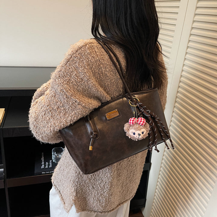 Classic Structured Leather Tote Bag Kalsten