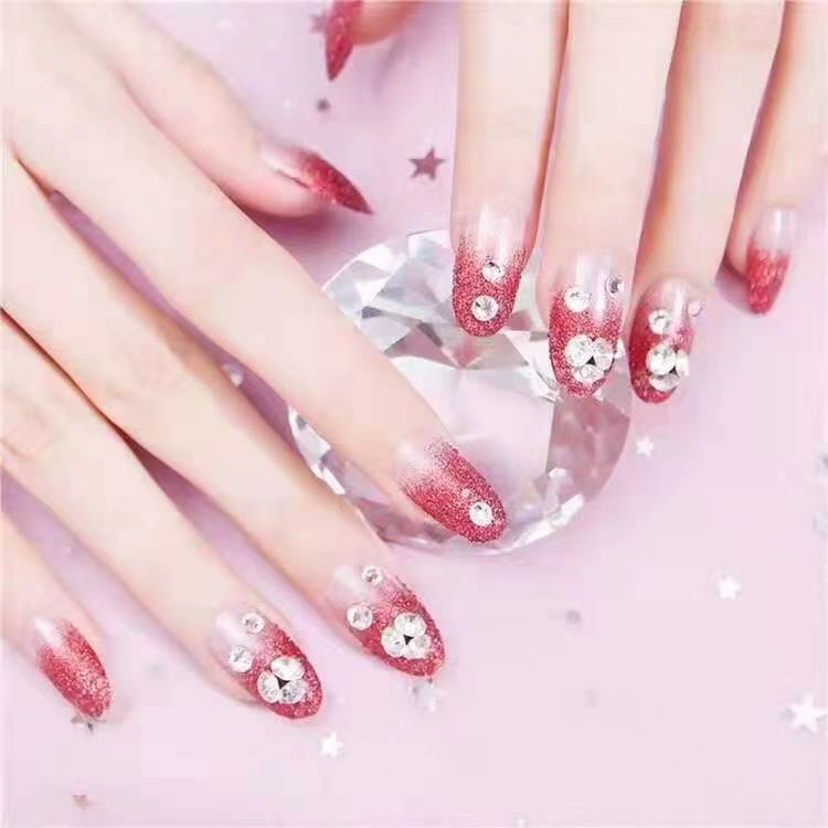 Decorative Floral Embellished Press-On Nail Set