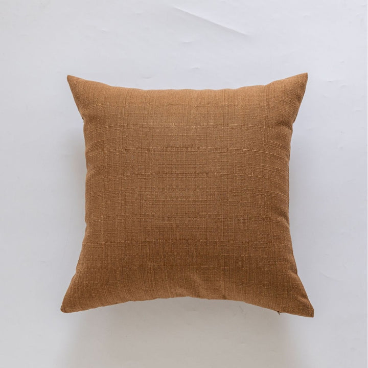 Handloom Slub-Weave Square Decorative Pillow Cover with Soft Canvas Back