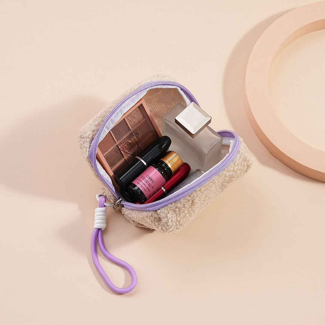 Fuzzy Cosmetic Pouch