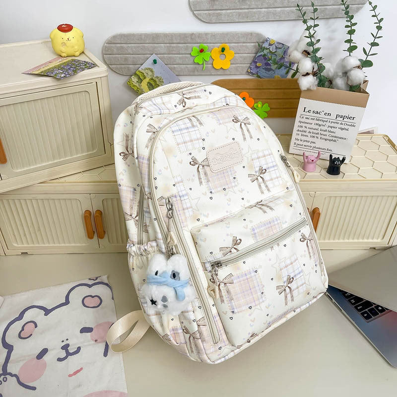 Cute Graphic Print School Backpack Kalsten