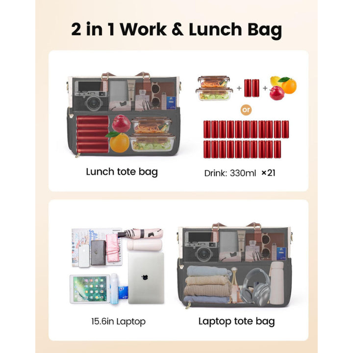 Insulated Multi-Compartment Lunch Tote Kalsten