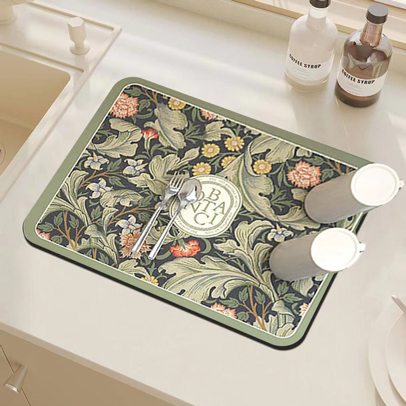 Floral Decorative Kitchen Mat Kalsten