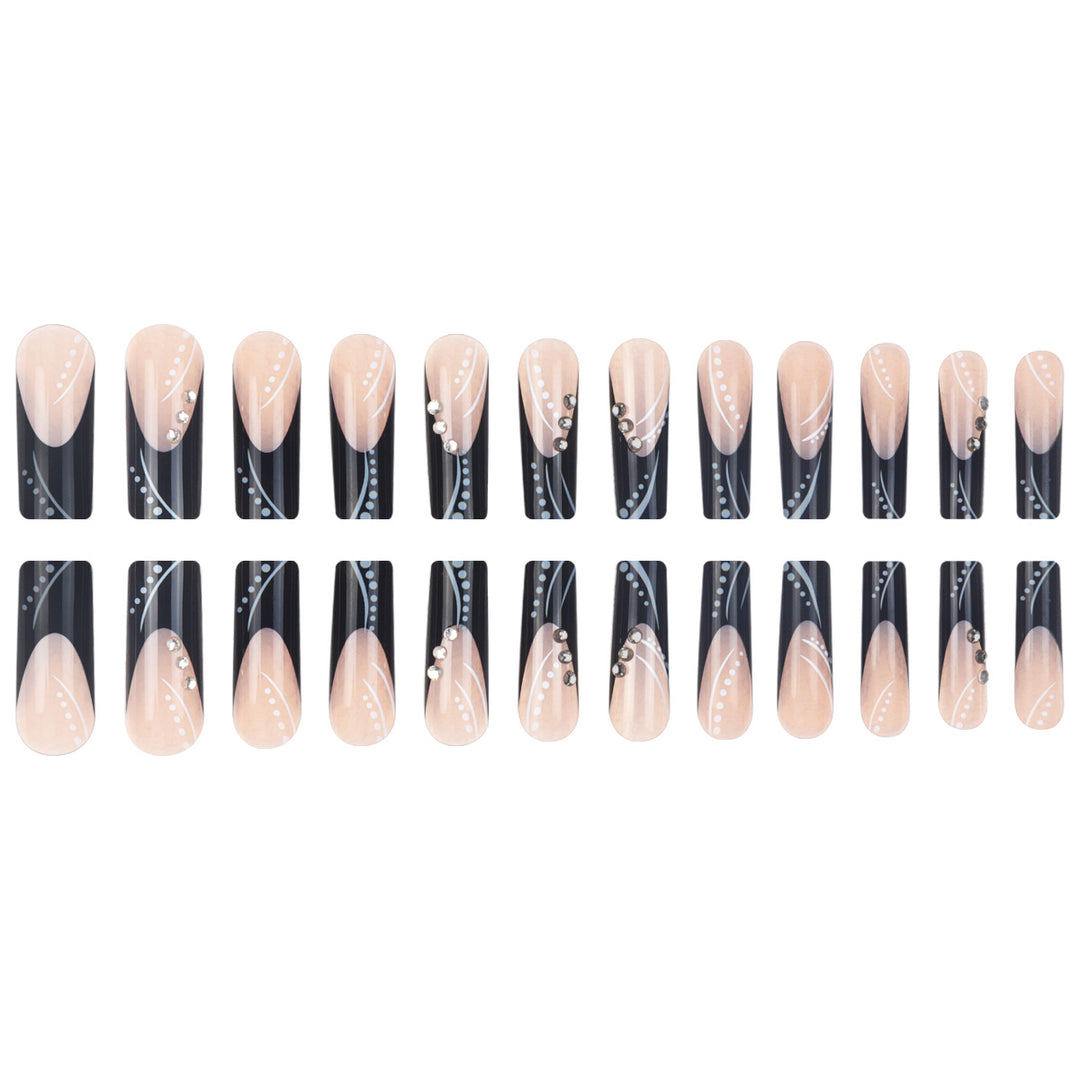 Decorative Artistic Long Stiletto Press-On Nails Kalsten