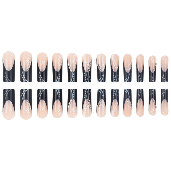 Decorative Artistic Long Stiletto Press-On Nails Kalsten