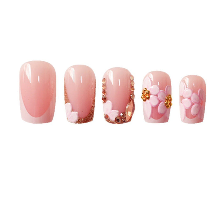 Chic Floral Press-On Nail Art Extensions Kalsten