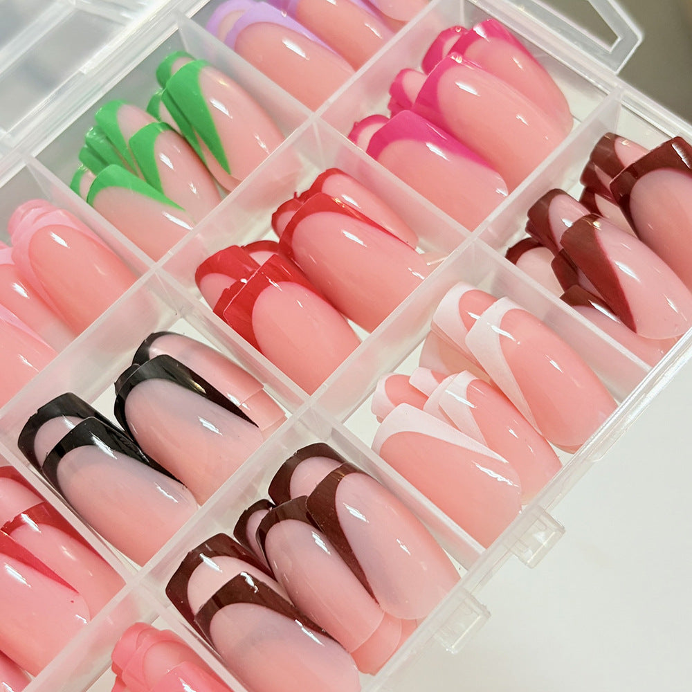 Customizable Full Cover Press-On Nail Tips Set