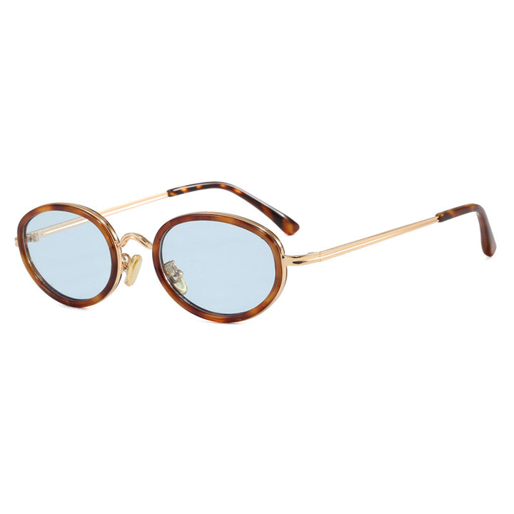 Ladies elegant round sunglasses with stylish metal frame Kalsten