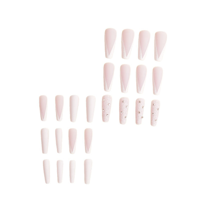 Premium Rhinestone-Embellished Stiletto Press-On Nails Kalsten