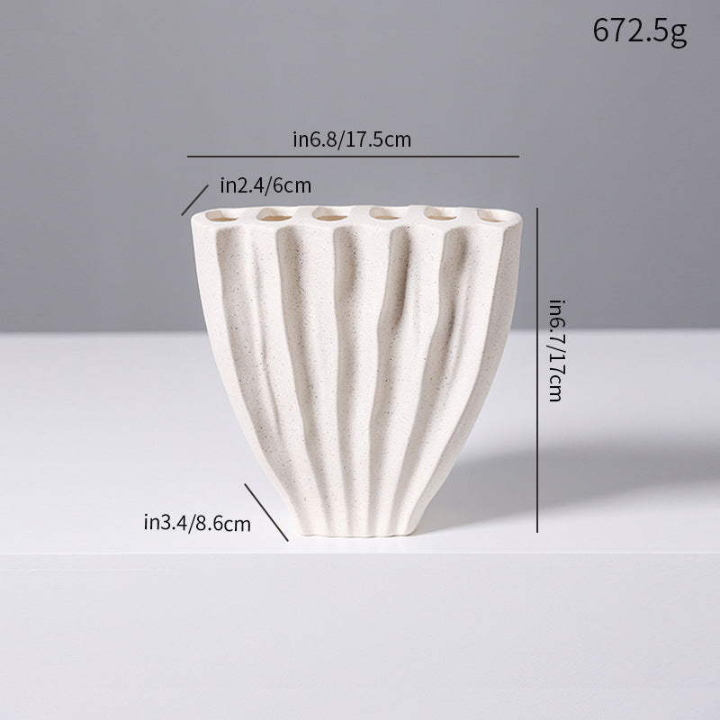 Sculptural Textured Ceramic Vase Kalsten