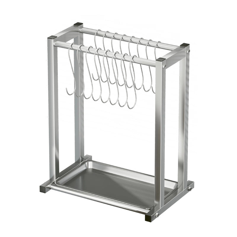 Adjustable Stainless Steel Indoor Meat and Sausage Drying Rack with Removable Drip Tray and Hanging Hooks