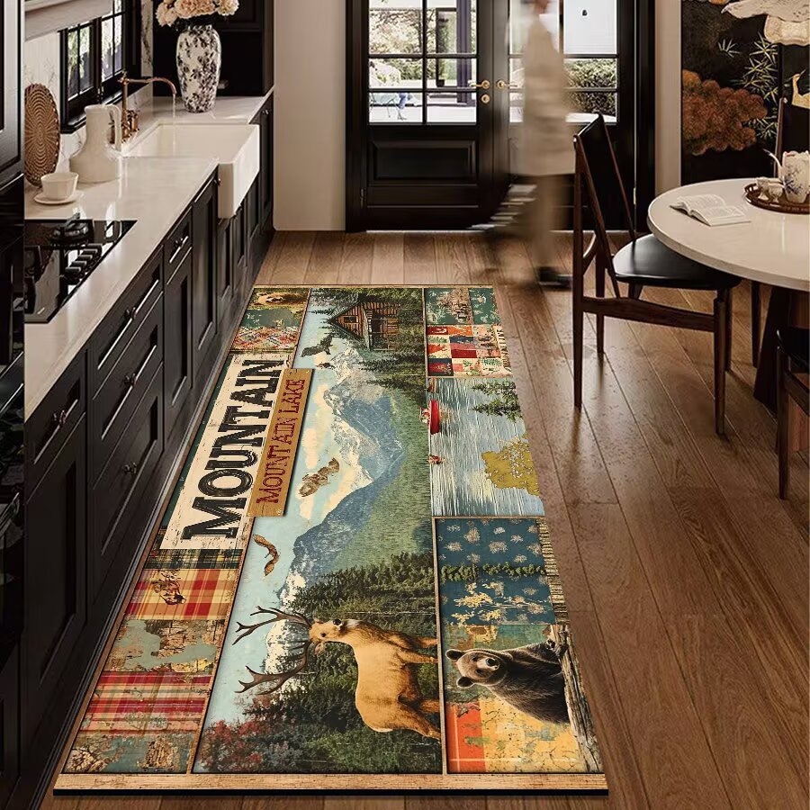 Rustic Outdoor Adventure Area Mat Kalsten