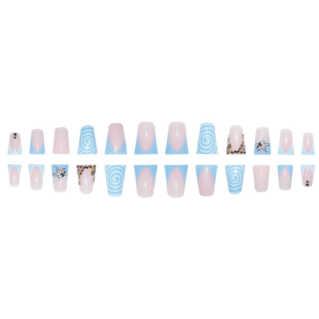 Decorative Star and Swirl Nail Art Extensions Kalsten