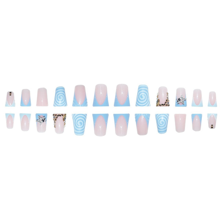 Decorative Star and Swirl Nail Art Extensions Kalsten