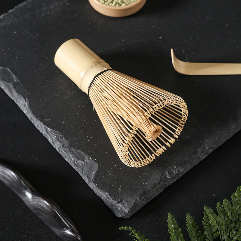 Traditional Japanese-Style Ceramic Matcha Tea Set With Bamboo Chasen Whisk Porcelain Matcha Bowl Brass Chashaku Scoop And Ceramic Whisk Holder
