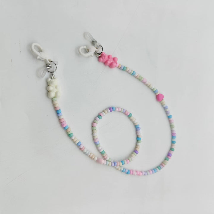 Playful glasses holder chain with colorful beads Kalsten