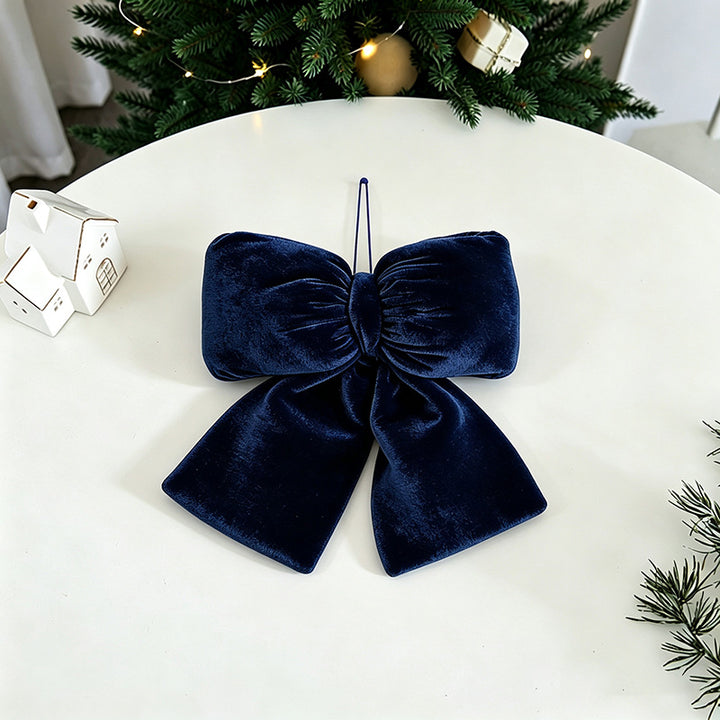 Decorative Plaid Fabric Bow Ornament