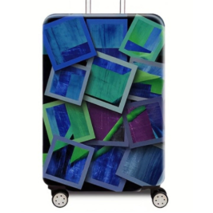Women's hard-shell suitcase with creative multi-format pattern Kalsten