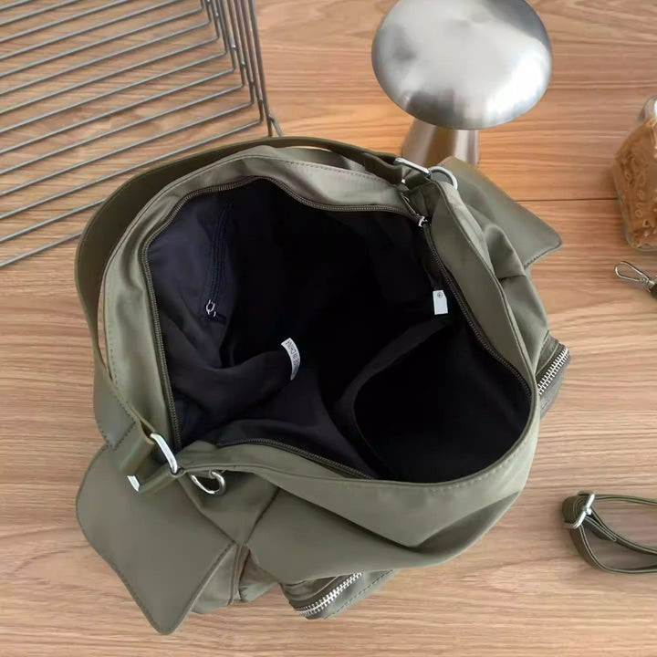 Multi-Pocket Utility Shoulder Bag