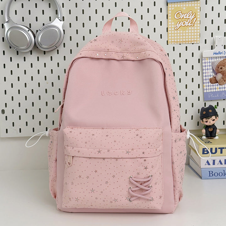 Stylish Star-Printed School Backpack Kalsten 1791205171