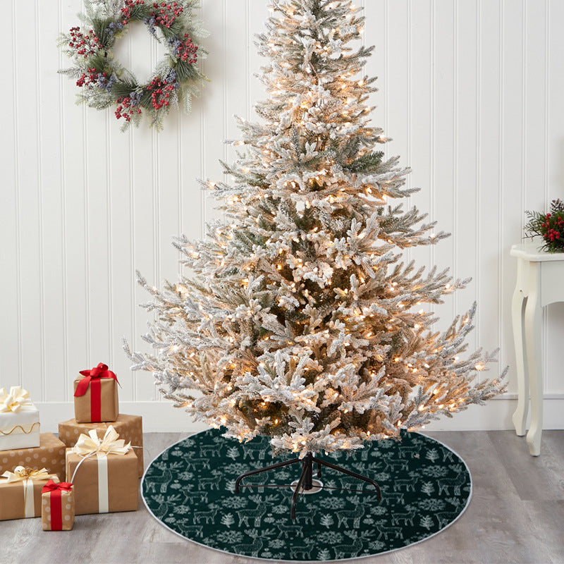 Festive Reindeer Pattern Christmas Tree Skirt