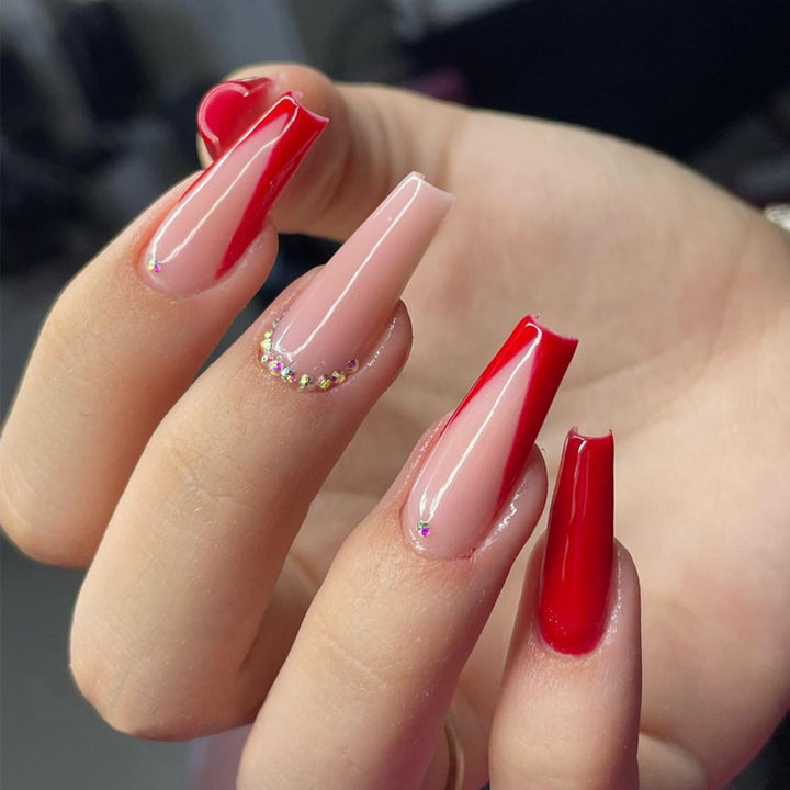 Glamorous Glittery Stiletto Press-On Nails Kalsten