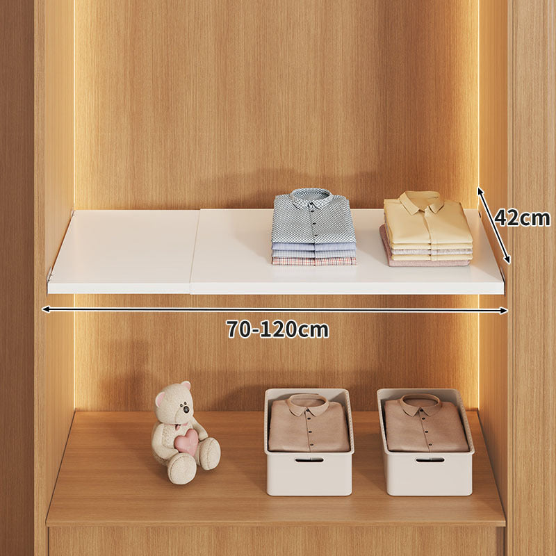 Expandable Hinged Closet Shelf Board