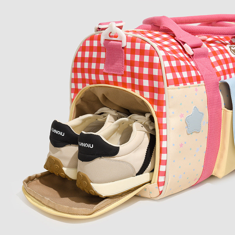 Playful Patterned Carryall Duffle Bag Kalsten