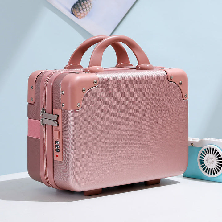 hard-shell vanity carry cosmetic case with reinforced corners and combination lock Kalsten