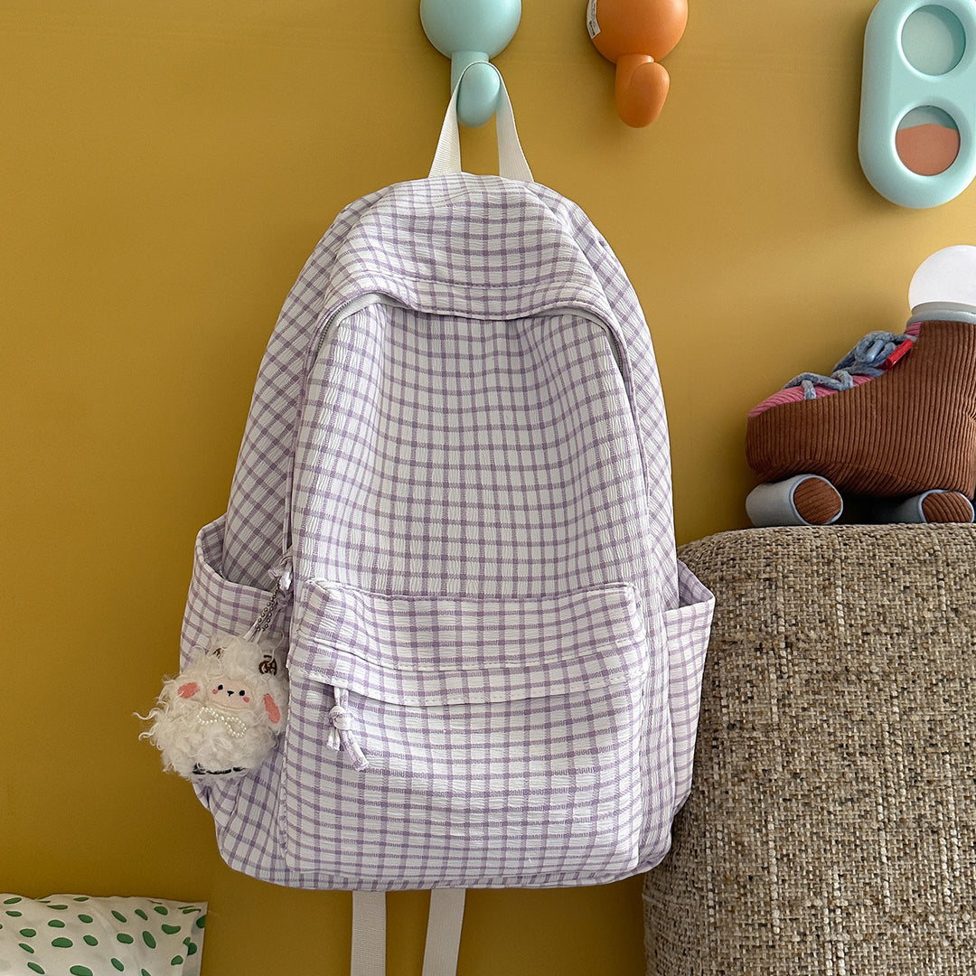 Textured Patterned Casual Backpack Kalsten