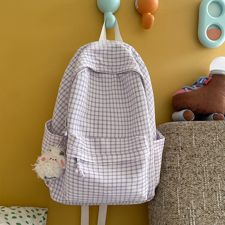 Textured Patterned Casual Backpack Kalsten