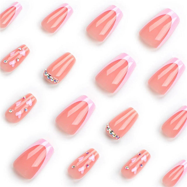 Decorative Faux Nail Extensions with Rhinestone Accents Kalsten